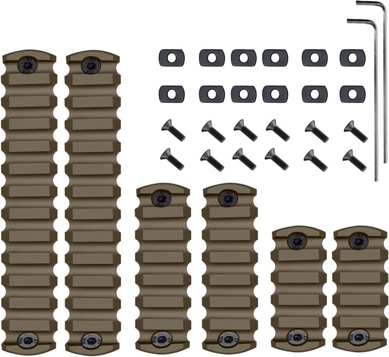 Gotical Store 13 Slots MLOK Picatinny Rail Section for M-Lok Handguard Flat Dark Earth Fit for 21mm Picatinny/Weaver Rails - Image 1